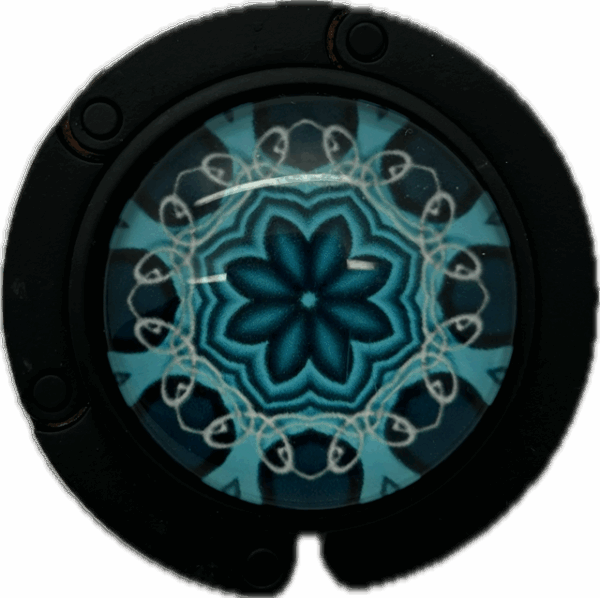 Tassenhanger zwart fantasie 3025 blauw