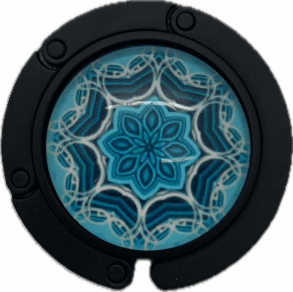 Tassenhanger zwart fantasie 3040 blauw