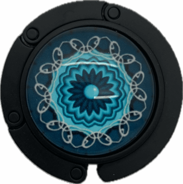 Tassenhanger zwart fantasie 3045 blauw
