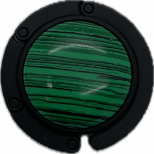 Tassenhanger zwart green malachiet