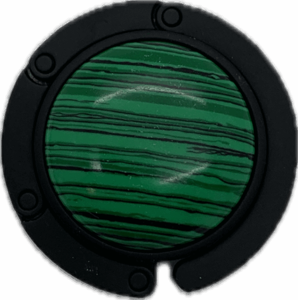 Tassenhanger zwart green malachiet