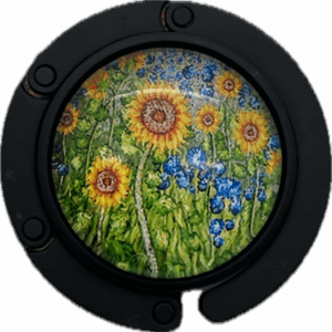 Tassenhanger zwart van Gogh bloemenveld