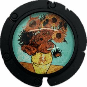 Tassenhanger zwart van Gogh bloemenvaas